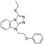 3-(ETHYLTHIO)-9-(2-PHENOXYETHYL)-9H-[1,2,4]TRIAZOLO[4,3-A]BENZIMIDAZOLE Struktur