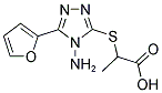 2-([4-AMINO-5-(2-FURYL)-4H-1,2,4-TRIAZOL-3-YL]SULFANYL)PROPANOIC ACID Struktur