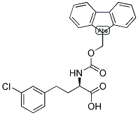 (R)-4-(3-CHLORO-PHENYL)-2-(9H-FLUOREN-9-YLMETHOXYCARBONYLAMINO)-BUTYRIC ACID Struktur