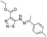 ETHYL 5-{(2E)-2-[1-(4-METHYLPHENYL)ETHYLIDENE]HYDRAZINO}-1,2,3-THIADIAZOLE-4-CARBOXYLATE Structure