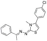 (1E)-1-PHENYLETHANONE [(2E)-4-(4-CHLOROPHENYL)-3-METHYL-1,3-THIAZOL-2(3H)-YLIDENE]HYDRAZONE Struktur