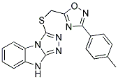 3-(3-P-TOLYL-[1,2,4]OXADIAZOL-5-YLMETHYLSULFANYL)-9H-BENZO[4,5]IMIDAZO[2,1-C][1,2,4]TRIAZOLE Struktur