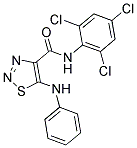 5-ANILINO-N-(2,4,6-TRICHLOROPHENYL)-1,2,3-THIADIAZOLE-4-CARBOXAMIDE Struktur