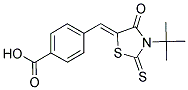 4-(3-TERT-BUTYL-4-OXO-2-THIOXO-THIAZOLIDIN-5-YLIDENEMETHYL)-BENZOIC ACID Struktur