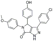 3-(4-CHLOROPHENYL)-4-(4-HYDROXYPHENYL)-5-(4-METHOXYPHENYL)-4,5-DIHYDROPYRROLO[3,4-C]PYRAZOL-6(1H)-ONE Struktur