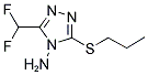 3-DIFLUOROMETHYL-5-PROPYLSULFANYL-[1,2,4]TRIAZOL-4-YLAMINE Struktur