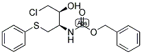 (2S, 3R)-3-N-(BENZYLOXYCARBONYL)AMINO-1-CHLORO-2-HYDROXY-4-PHENYL THIOBUTANE Struktur