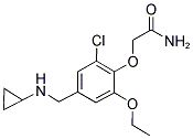 2-(2-CHLORO-4-((CYCLOPROPYLAMINO)METHYL)-6-ETHOXYPHENOXY)ACETAMIDE Struktur