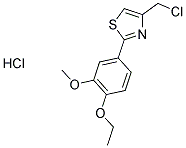 4-(CHLOROMETHYL)-2-(4-ETHOXY-3-METHOXYPHENYL)-1,3-THIAZOLE HYDROCHLORIDE Struktur