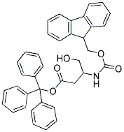 3-(9H-FLUOREN-9-YLMETHOXYCARBONYLAMINO)-4-HYDROXY-BUTYRIC ACID TRITYL ESTER Struktur