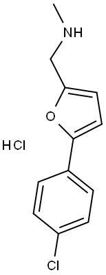 N-[[5-(4-CHLOROPHENYL)-2-FURYL]METHYL]-N-METHYLAMINE HYDROCHLORIDE Struktur