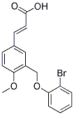 (2E)-3-(3-[(2-BROMOPHENOXY)METHYL]-4-METHOXYPHENYL)-2-PROPENOIC ACID Struktur