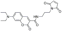 7-DIETHYLAMINO-3-[N-(3-MALEIMIDOPROPYL)CARBAMOYL]COUMARIN Struktur