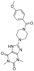 1,3-DIMETHYL-8-[4-(4-METHOXYBENZOYL)PIPERAZIN-1-YL]-3,7-DIHYDRO-1H-PURINE-2,6-DIONE Struktur