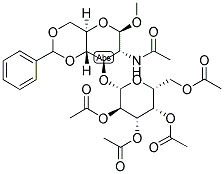 METHYL 2-ACETAMIDO-4,6-O-BENZYLIDENE-3-O-(2,3,4,6-TETRA-O-ACETYL)-BETA-D-GALACTOPYRANOSYL-2-DEOXY-BETA-D-GLUCOPYRANOSIDE Struktur