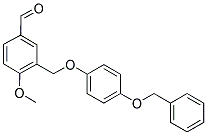 3-([4-(BENZYLOXY)PHENOXY]METHYL)-4-METHOXYBENZALDEHYDE Struktur