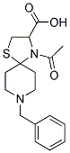 4-ACETYL-8-BENZYL-1-THIA-4,8-DIAZASPIRO[4,5]DECANE-3-CARBOXYLIC ACID Struktur