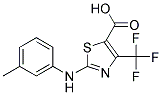 2-M-TOLYLAMINO-4-TRIFLUOROMETHYL-THIAZOLE-5-CARBOXYLIC ACID Struktur