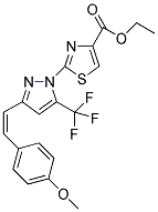 ETHYL 2-[3-[(Z)-2-(4-METHOXYPHENYL)VINYL]-5-(TRIFLUOROMETHYL)-1H-PYRAZOL-1-YL]-1,3-THIAZOLE-4-CARBOXYLATE Struktur