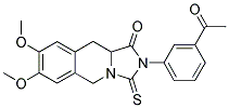 2-(3-ACETYLPHENYL)-7,8-DIMETHOXY-3-THIOXO-2,3,10,10A-TETRAHYDROIMIDAZO[1,5-B]ISOQUINOLIN-1(5H)-ONE Struktur