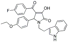 3-HYDROXY-1-[2-(1H-INDOL-3-YL)ETHYL]-4-(4-FLUOROBENZOYL)-5-(4-ETHOXYPHENYL)-1,5-DIHYDRO-2H-PYRROL-2-ONE Struktur