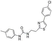 N-{2-[4-(4-CHLOROPHENYL)-1,3-THIAZOL-2-YL]ETHYL}-N'-(4-METHYLPHENYL)UREA Struktur