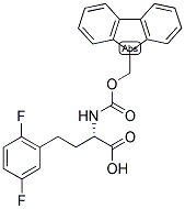 (S)-4-(2,5-DIFLUORO-PHENYL)-2-(9H-FLUOREN-9-YLMETHOXYCARBONYLAMINO)-BUTYRIC ACID Struktur