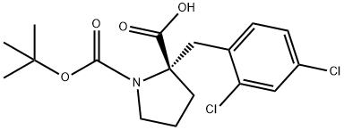 BOC-(S)-ALPHA-(2,4-DICHLOROBENZYL)-PROLINE Struktur