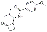 4-METHOXY-N-[2-METHYL-1-(2-OXOAZETIDIN-1-YL)PROPYL]BENZAMIDE Struktur