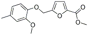 METHYL 5-[(2-METHOXY-4-METHYLPHENOXY)METHYL]-2-FUROATE Struktur