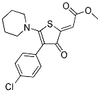 METHYL (2Z)-[4-(4-CHLOROPHENYL)-3-OXO-5-PIPERIDIN-1-YLTHIEN-2(3H)-YLIDENE]ACETATE Struktur