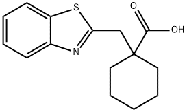 1-(1,3-BENZOTHIAZOL-2-YLMETHYL)CYCLOHEXANECARBOXYLIC ACID Struktur