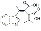 (3E)-2-(1-METHYLETHYLIDENE)-3-[1-(1-METHYL-1H-INDOL-3-YL)ETHYLIDENE]SUCCINIC ACID Struktur