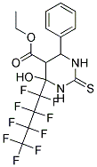 ETHYL 4-HYDROXY-4-(NONAFLUOROBUTYL)-6-PHENYL-2-THIOXOHEXAHYDROPYRIMIDINE-5-CARBOXYLATE Struktur