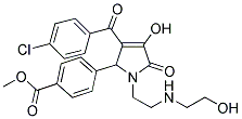 METHYL 4-(3-(4-CHLOROBENZOYL)-4-HYDROXY-1-{2-[(2-HYDROXYETHYL)AMINO]ETHYL}-5-OXO-2,5-DIHYDRO-1H-PYRROL-2-YL)BENZOATE Struktur