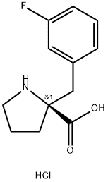 (S)-ALPHA-(3-FLUOROBENZYL)-PROLINE-HCL Struktur