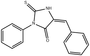 5-BENZYLIDENE-2-MERCAPTO-3-PHENYL-3,5-DIHYDRO-IMIDAZOL-4-ONE Struktur