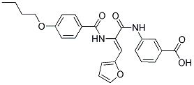 (Z)-3-(2-(4-BUTOXYBENZAMIDO)-3-(FURAN-2-YL)ACRYLAMIDO)BENZOIC ACID Struktur