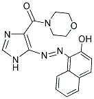 1-{(E)-[4-(MORPHOLIN-4-YLCARBONYL)-1H-IMIDAZOL-5-YL]DIAZENYL}-2-NAPHTHOL Struktur