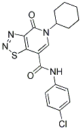 N-(4-CHLOROPHENYL)-5-CYCLOHEXYL-4-OXO-4,5-DIHYDRO[1,2,3]THIADIAZOLO[4,5-C]PYRIDINE-7-CARBOXAMIDE Struktur