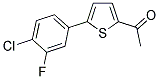 1-[5-(4-CHLORO-3-FLUOROPHENYL)-2-THIENYL]ETHANONE Struktur