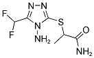 2-([4-AMINO-5-(DIFLUOROMETHYL)-4H-1,2,4-TRIAZOL-3-YL]SULFANYL)PROPANAMIDE Struktur