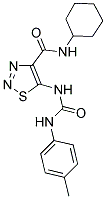 N-CYCLOHEXYL-5-({[(4-METHYLPHENYL)AMINO]CARBONYL}AMINO)-1,2,3-THIADIAZOLE-4-CARBOXAMIDE Struktur