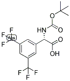 (S)-(3,5-BIS-TRIFLUOROMETHYL-PHENYL)-TERT-BUTOXYCARBONYLAMINO-ACETIC ACID Struktur