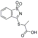 2-[(1,1-DIOXIDO-1,2-BENZISOTHIAZOL-3-YL)THIO]PROPANOIC ACID Struktur