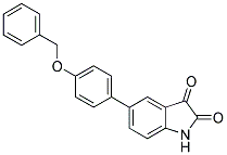 5-[4-(BENZYLOXY)PHENYL]-1H-INDOLE-2,3-DIONE Struktur