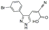 (2Z)-3-[3-(3-BROMOPHENYL)-1H-PYRAZOL-4-YL]-2-CYANOACRYLIC ACID Struktur