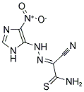 (2E)-2-CYANO-2-[(4-NITRO-1H-IMIDAZOL-5-YL)HYDRAZONO]ETHANETHIOAMIDE Struktur