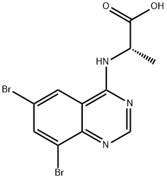 2-(6,8-DIBROMO-QUINAZOLIN-4-YLAMINO)-PROPIONIC ACID Struktur