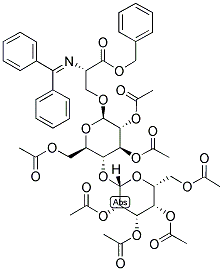 N-DIPHENYLMETHYLENE-O-(2,3,6,2',3',4',6'-HEPTA-O-ACETYL-BETA-D-LACTOSYL)-L-SERINE, BENZYL ESTER Struktur